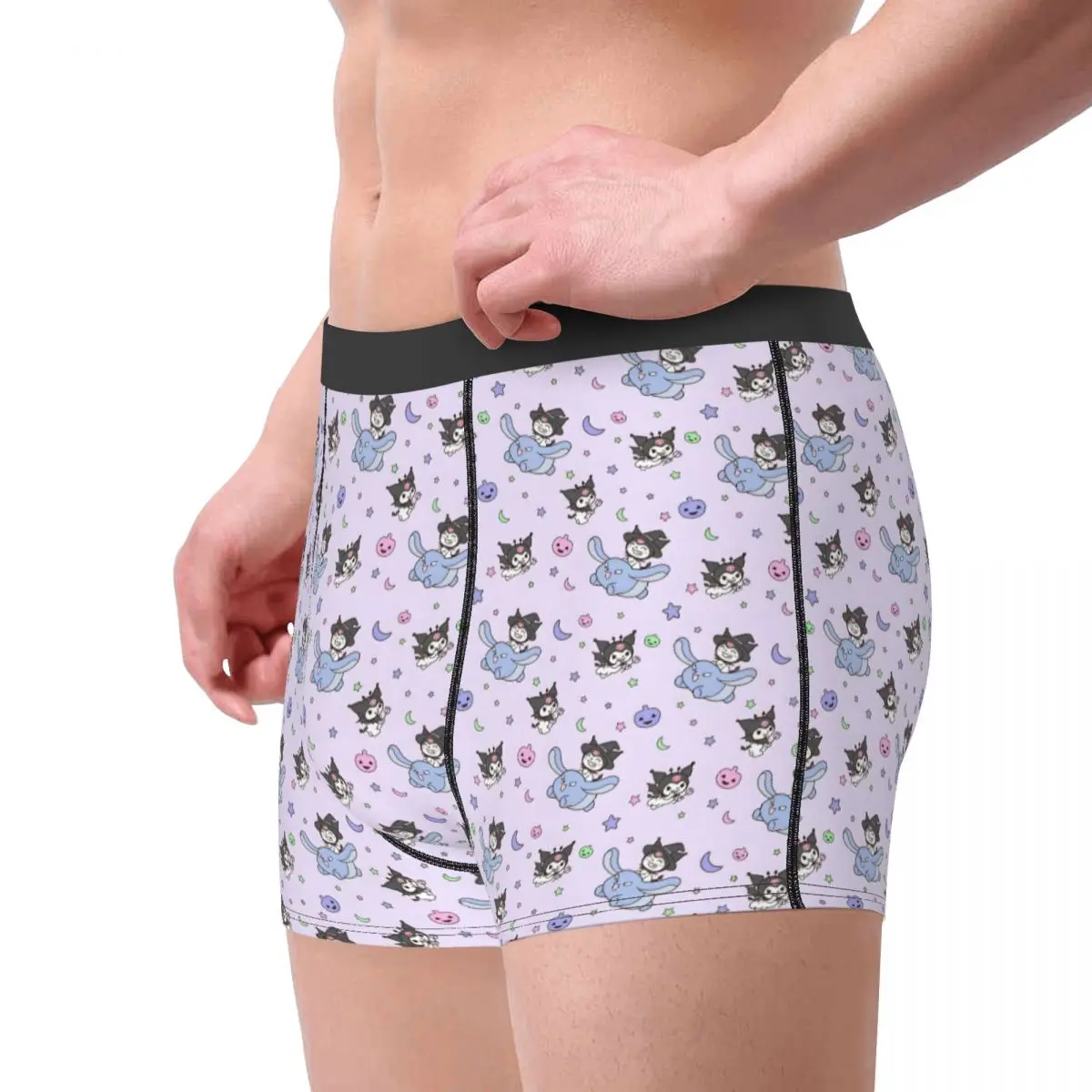 Kuromi Cartoon Movie Boxer Shorts For Men 3D Print Kawaii Design Cartoon Movie Underwear Panties Briefs Breathable Underpants