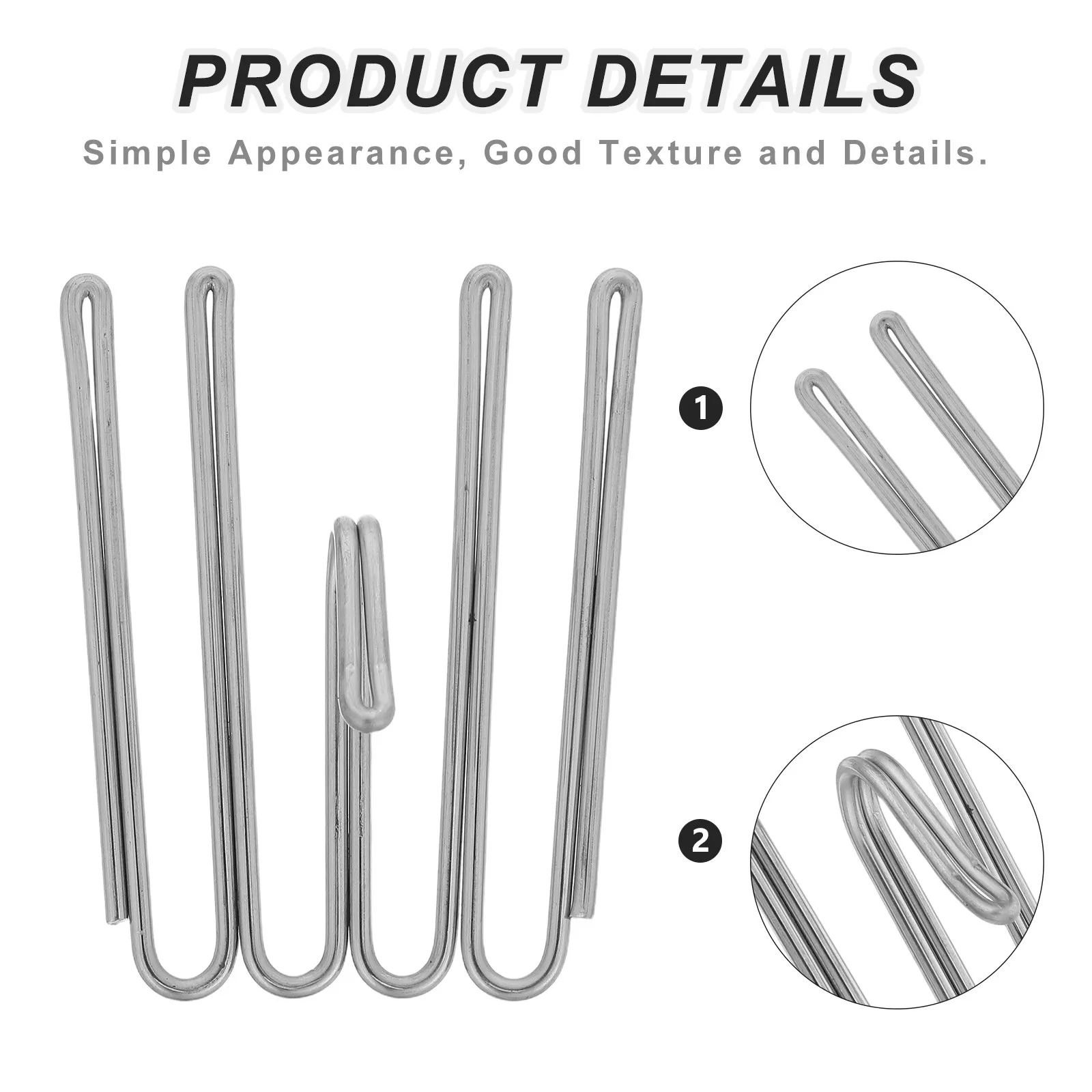 12pcs Stainless Steel Curtain Pleat Hook Four Prong Curtain Hook Hardware Drapery Clip Holder for Window Curtain Home Office Use view 5
