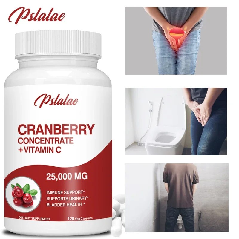 

Natural Organic Cranberry Extract (25,000 Mg) (120 Capsules) with Vitamin C and Vitamin E