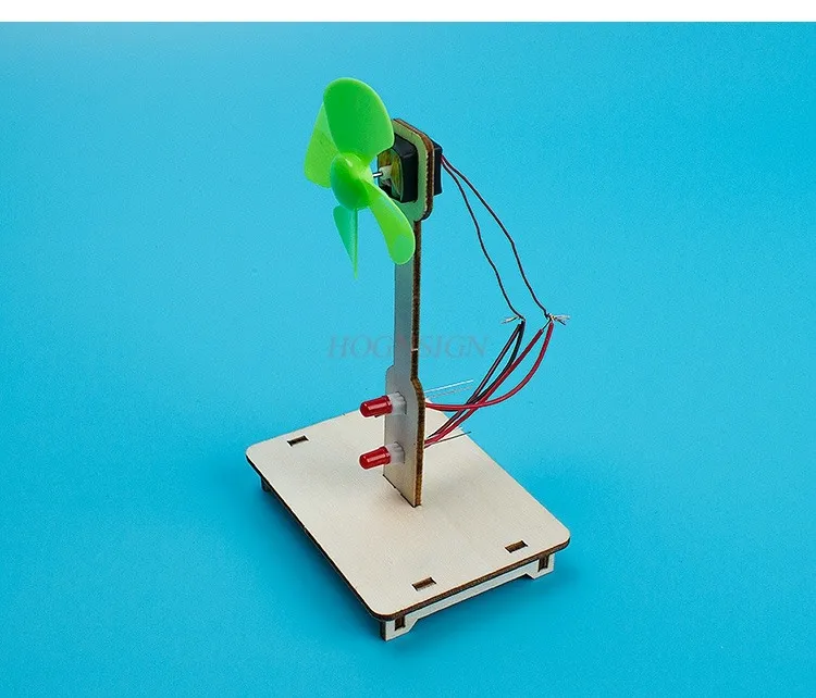 DIY handmade wind turbine primary school students science experiment play teaching aids technology small production material