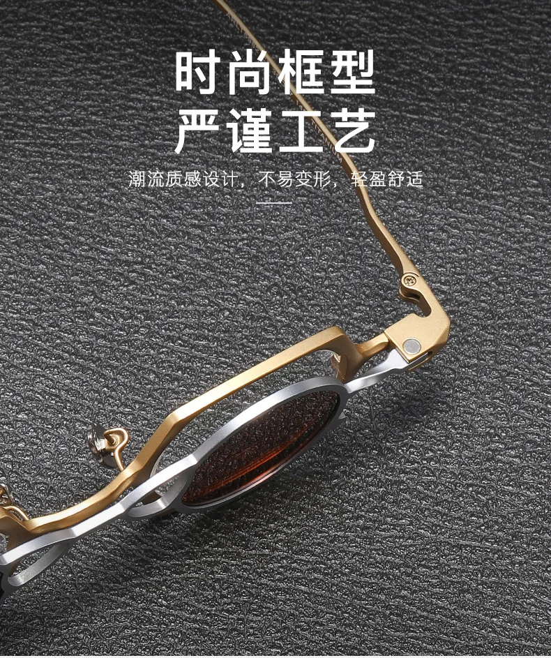 NEW Magnet Clip Pure Titanium Vintage Eyeglasses Frame Man Square Polarized Sunglasses for Men Luxury Brand Designer Eyewear
