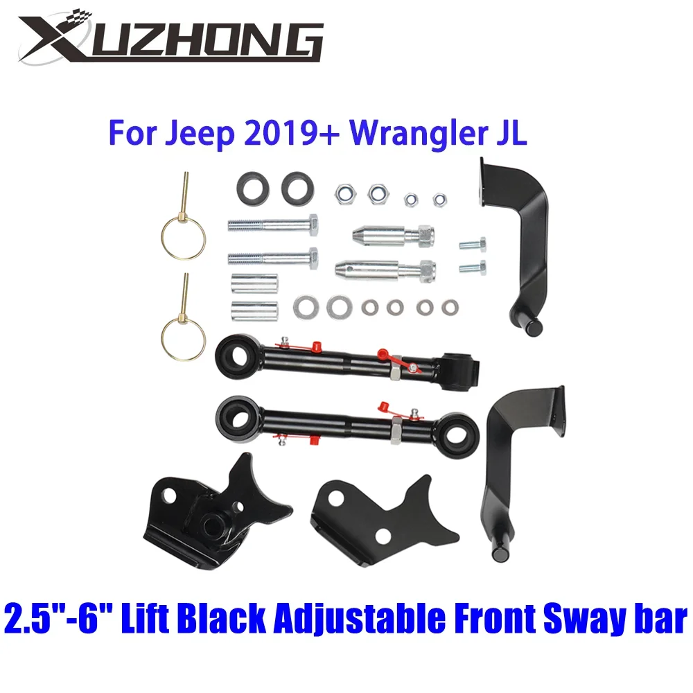 

Регулируемая передняя стабилизатор поперечной устойчивости 2,5-6 дюймов, быстроразъемное соединение для Jeep 2019+ Wrangler JL Black PRC-1010-BK
