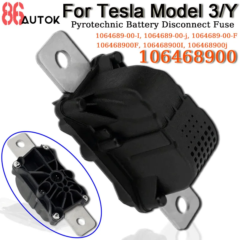 Pyrotechnic Battery Disconnect Fuse for Tesla Model 3/Y 106468900 1064689-00-J High Voltage Battery Disconnect Pyrotechnic Fuse