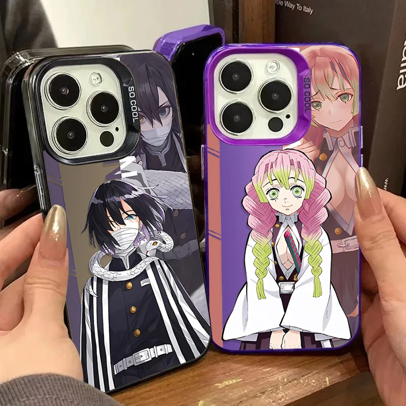 Demon Slayer Anime Phone Case for Xiaomi Redmi Note 13 12 11 Pro Plus 4G 5G 12S 11S 10S 10 9 9S 8 12C 13C A3 Plating Back Cover image 2