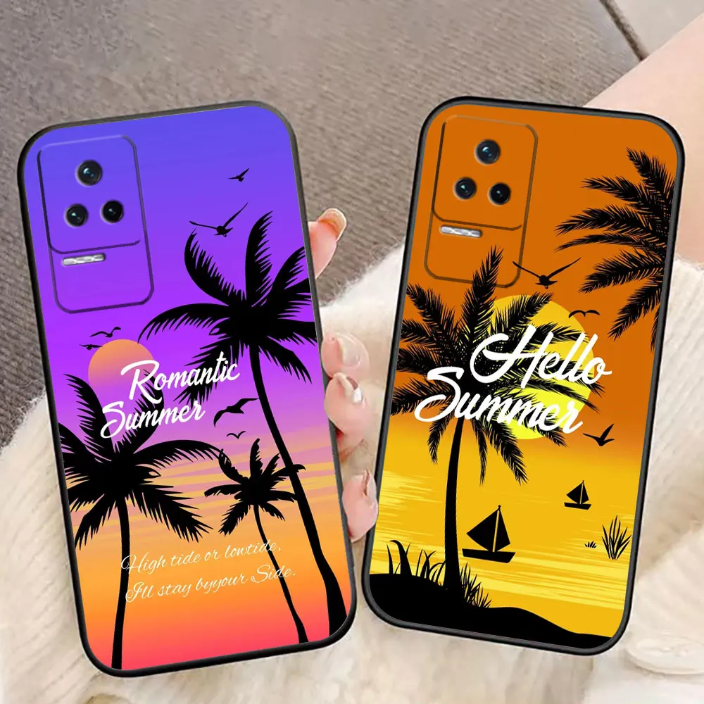 

Summer Coconut Tree Phone Case For Redmi GO K60 K40 K30 13C 12C 12 10C 10 9T 9C 9A 9 8A 8 7A 6A A2 A1 4G 5G Case Funda Shell