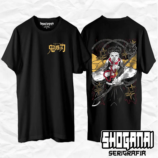 Gyomei Himejima - Kimetsu No Yaiba Demon Slayer Unisex Anime T-Shirt 100% Cotton Manga Tee