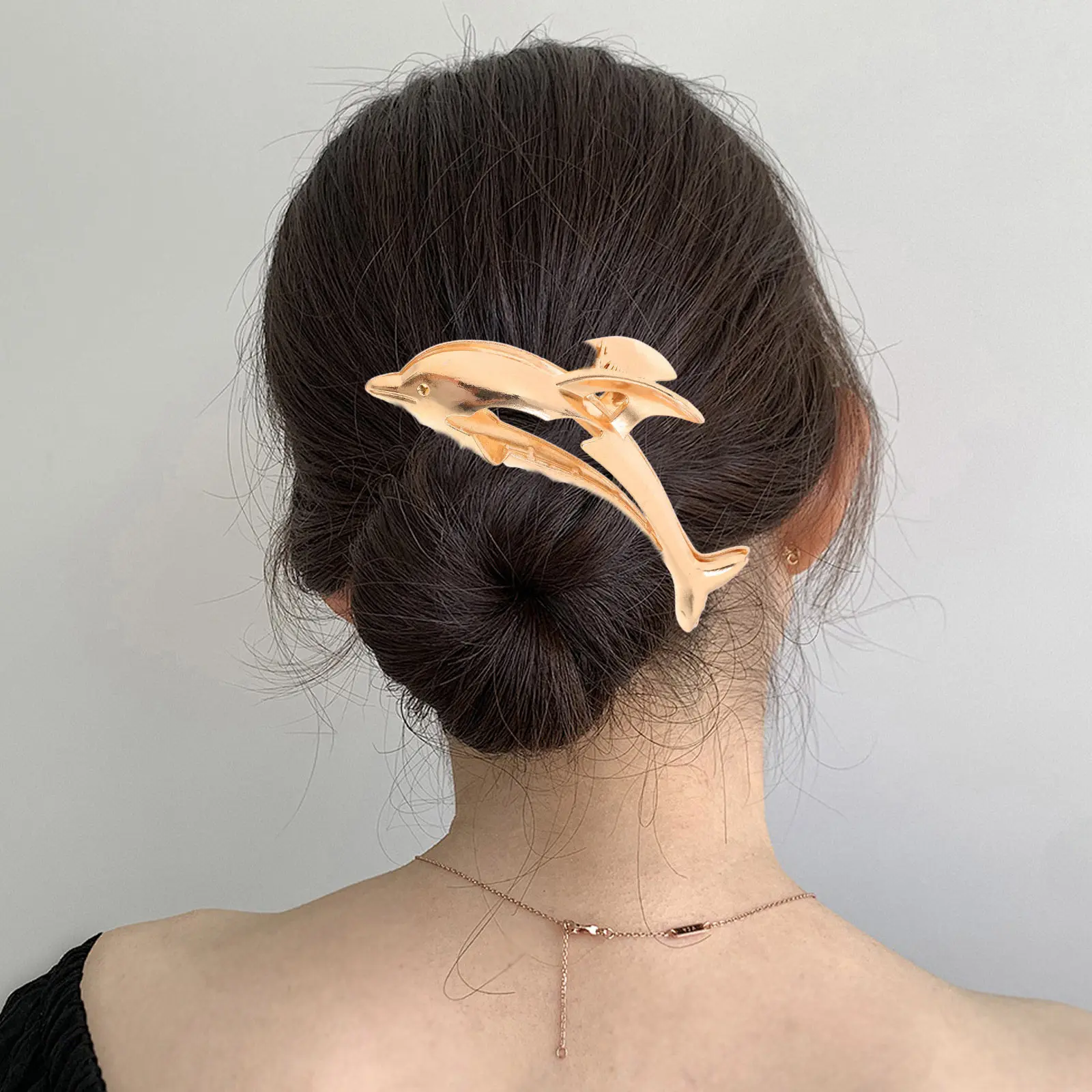 

2 шт. большие заколки-крабы для волос в форме дельфина из цинкового сплава для женщин, для густых, тонких и длинных волос, для укладки, для церемоний, выпускных вечеров и повседневного использования