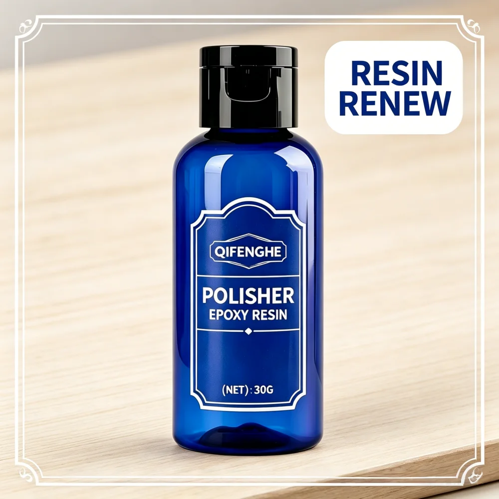 QIFENGHE 30g Epoxy Resin Polisher, Clear Gloss Resin Polishing Agent, Scratch Remover & Shine Restorer for Resin Crafts, DIY Jew