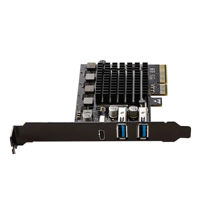 

ABUO-2-Port USB 3.2 Gen2x2+ 1X USB-C Pcie X4 20Gbps Host Controller Card Industrial Video Capture For Windows/Linux/Mac