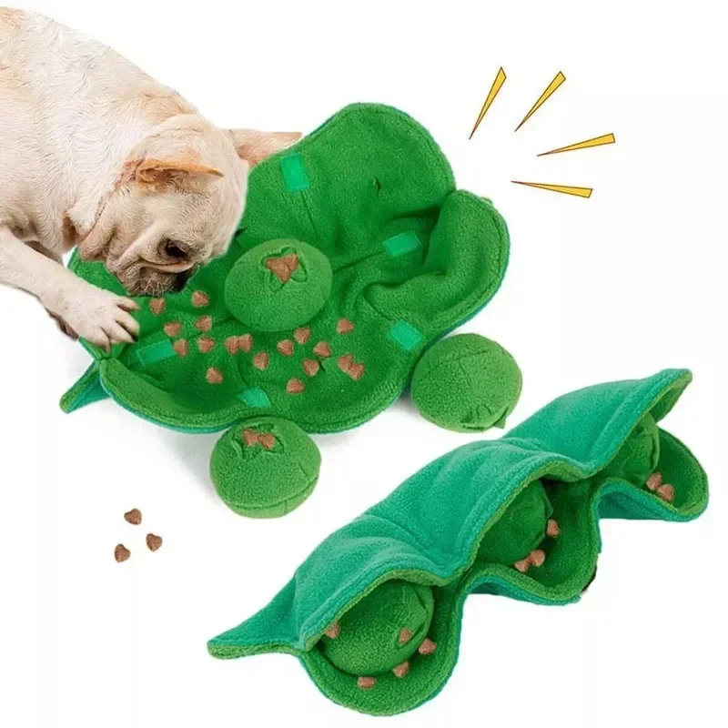 Pea-shaped Dog Sniffing Plush Toy Pet Dog Chewing Toy Molar Slow Food Decompression Interactive Ball Nose Pad Pet Supplies