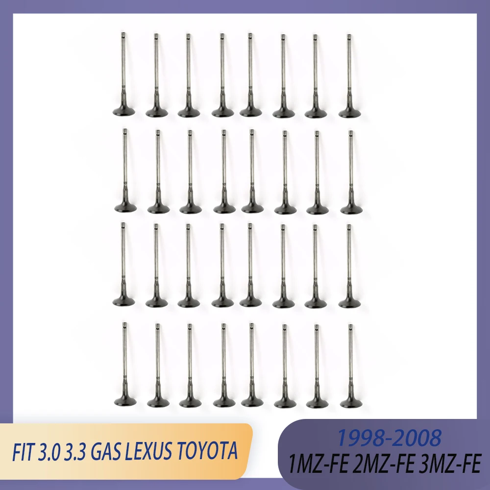 

Engine Part 12x Intake & 12x Exhaust Valve Kit Fit 3.0 L 1MZ-FE 2MZ-FE 3MZ-FE GAS 96-10 For LEXUS TOYOTA ALPHARD AVALON CAMRY