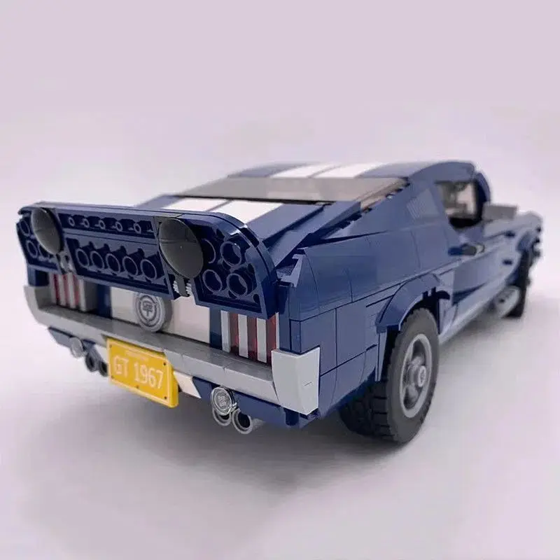 Técnico moc 10265 forded mustang muscle sports car bloco de construção modelo veículo corrida montar tijolos brinquedo presentes natal