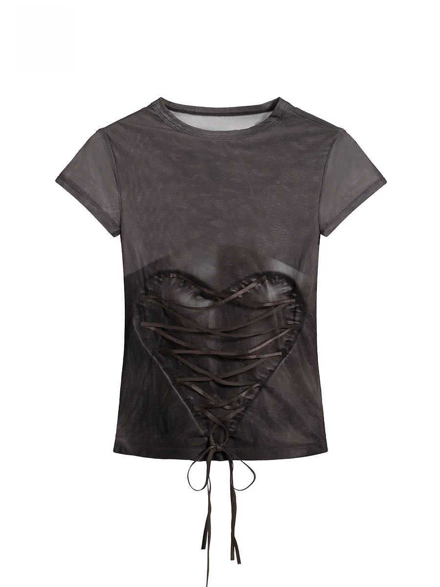 

Original Doears Roe2me Dolly Printed Me Slim Fit Top Casual Sle Low Waist Polyester T-irt Women's Regular Length