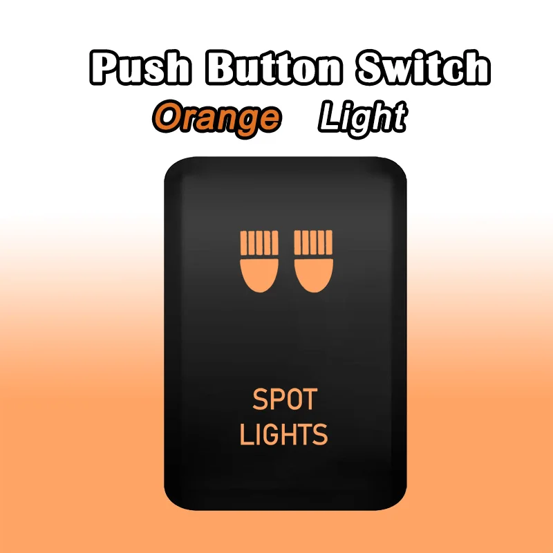

12 В SPOT LIGHTS оранжевый кнопочный переключатель света для Toyota Prado Hiace Camry Corolla Toyota Kluger/Highlander с разъемом для проводов