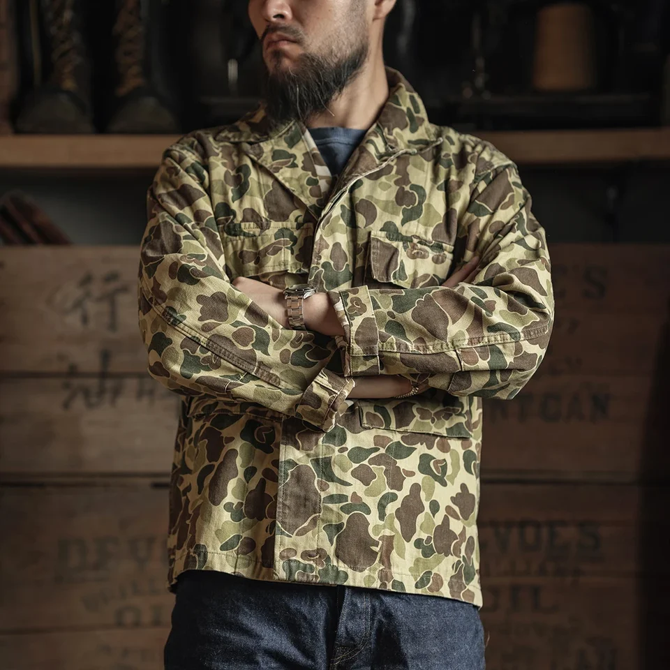 Rugged Bronson Army Armor M-43 Camo Jacket Duck Hunter Camouflage