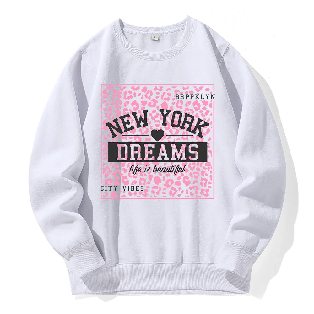 

New York Dream Life Is Beautiful Hoodies Men Spandex Sports Street Hoody Classic Retro Streetwear Casual Fashion Tide New Hooded