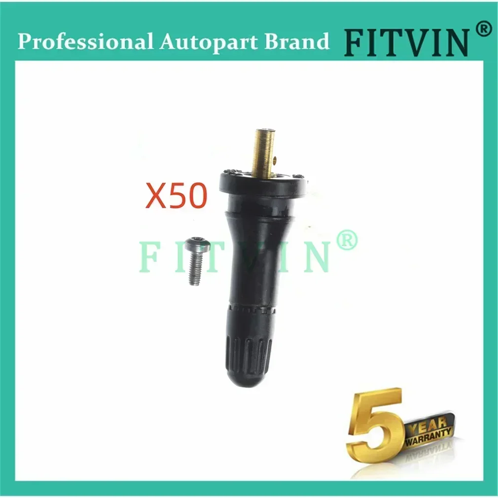 50PCS Rubber Snap in TPMS valve stem Service Kit for Buick/Cadillac/Chevrolet 15263240 20008 9L3Z1700A 68058766AA 28194SC000