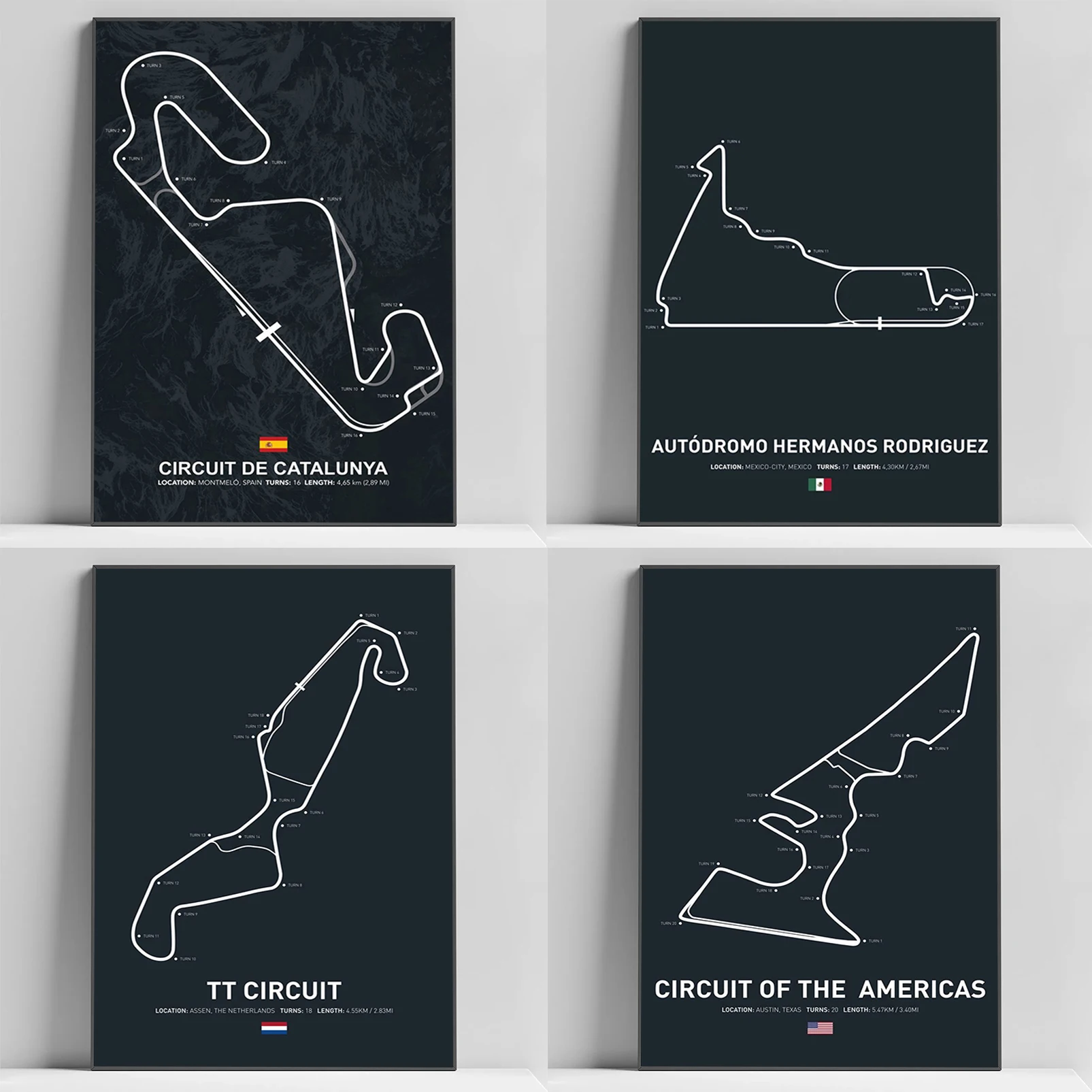 

F1 Track Circuit Poster Decoration Pictures Room Wall Art Decorative Paintings Print Painting on Canvas Home Decor Posters Decor