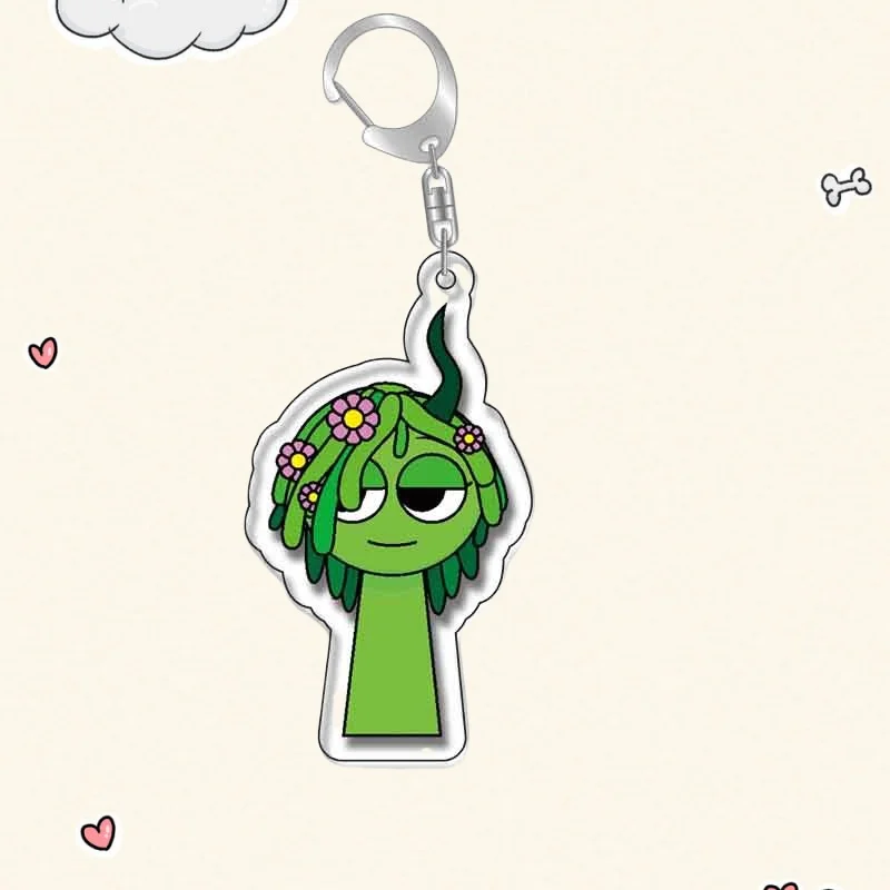 18 قطعة سلسلة المفاتيح Sprunki الاكريليك للإكسسوارات Sprunki Oren Raddy رمادي Brud Vineria قلادة كيرينغ مفتاح سلسلة مجوهرات المشجعين الهدايا