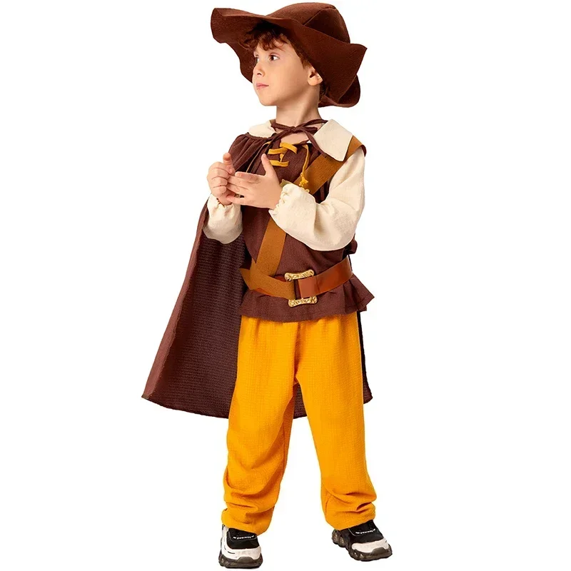 2024 New Arrival Boy Archer Woodsman Child Costume Medieval Adventurer Costume For Kid
