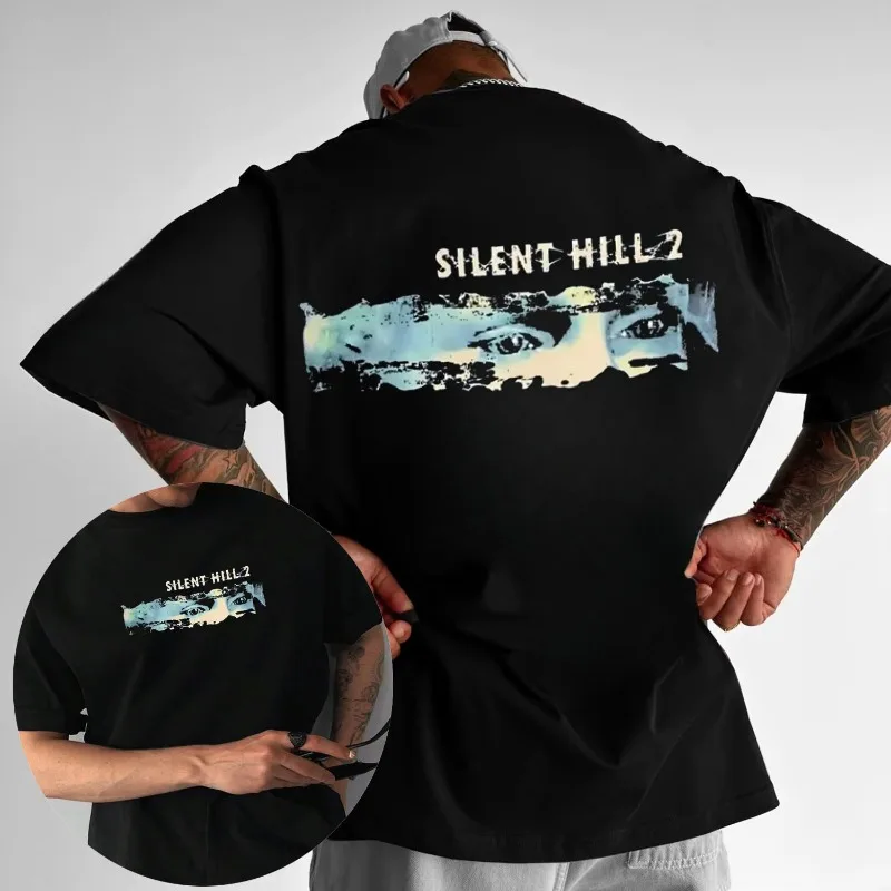 

Silent Hill 2 Gothic Retro Men's T-shirt Summer Pure Cotton Unisex Casual Fashion T-shirt