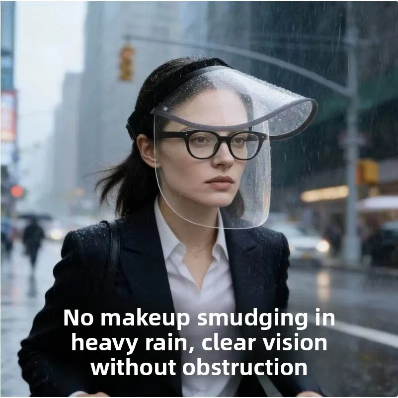 

Transparent Rainproof Motorcycle Riding Hat Vehicle Windproof Shield Cap Cycling Weatherproof Mask Bike Riding Gear