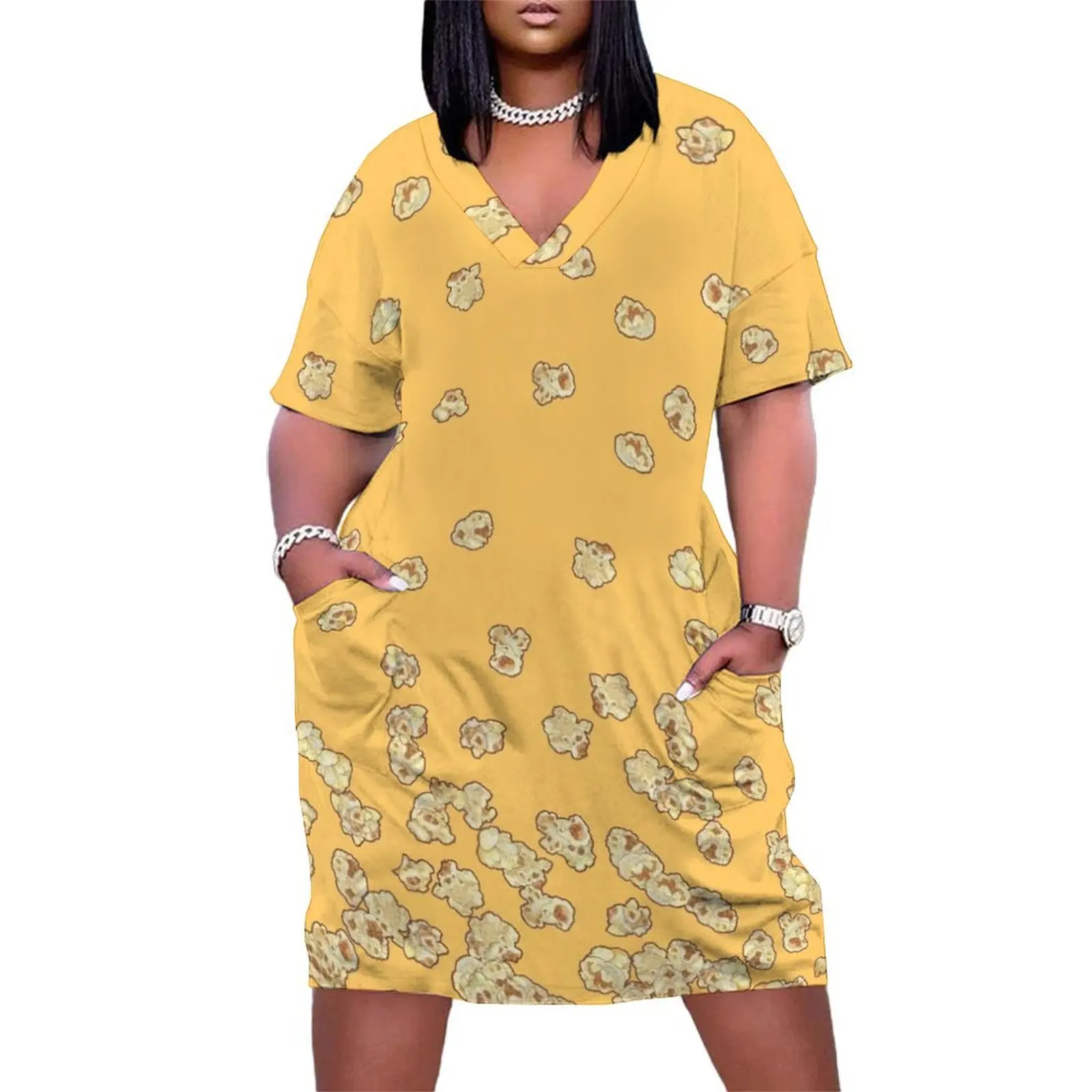 

Popcorn fever Loose Pocket Dress sexy dress for women Cocktail of dresses dresses women summer 2025 dress for woman