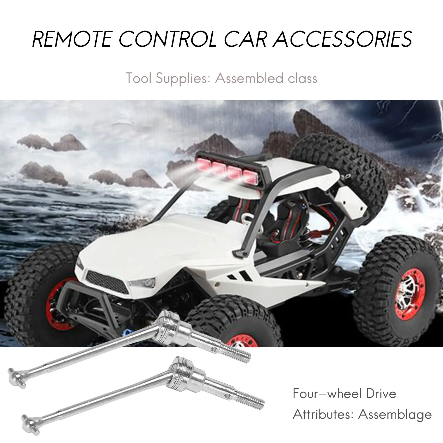 2 pezzi albero motore anteriore in metallo CVD 0090 per WLtoys 12428 12423 1/12 RC Car Crawler Short Course Truck parti di aggiornamento