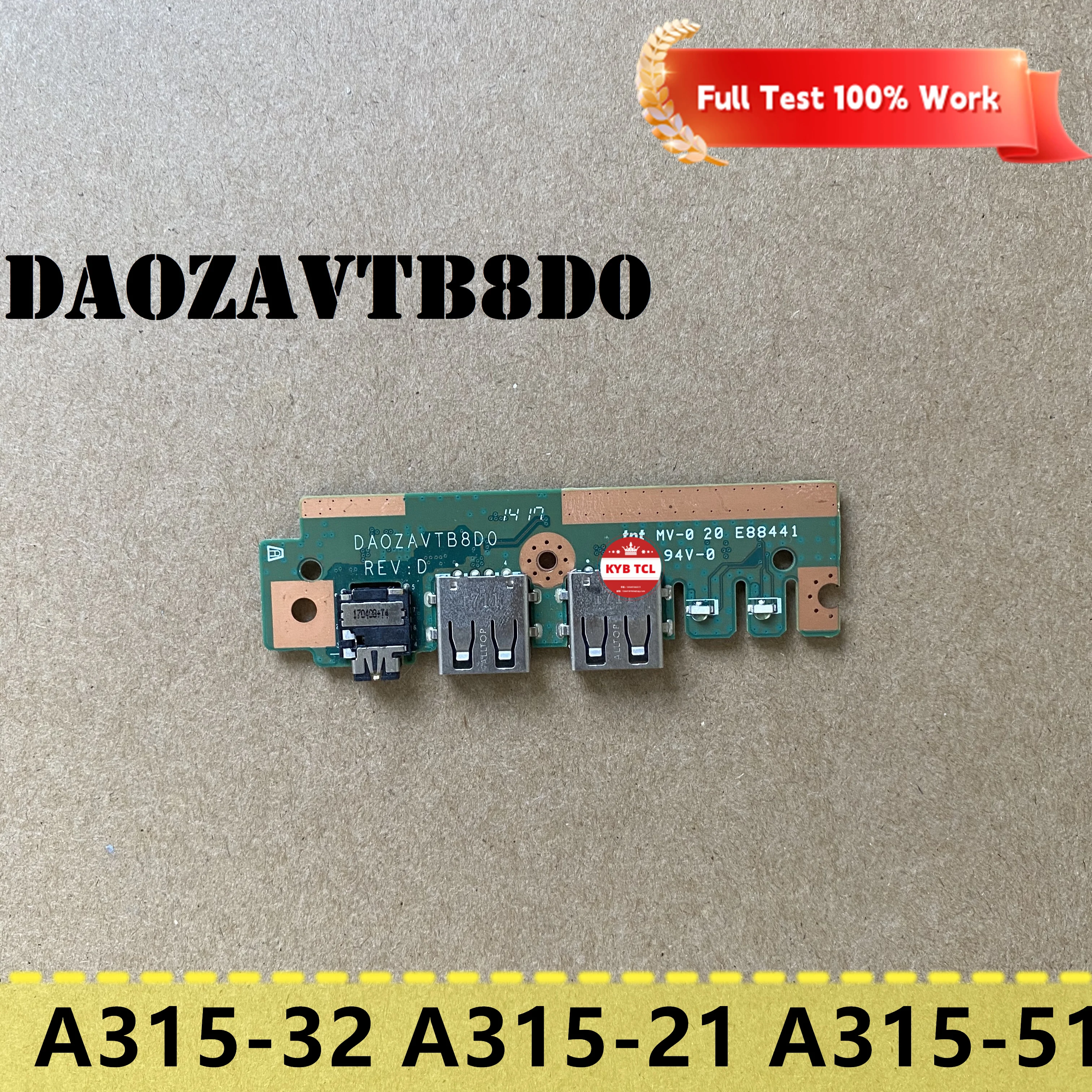 For Acer Aspire 3 A315-32 N17Q3 A315-21 N17Q2 A315-51 Laptop USB/Audio Board Or Cable DA0ZAVTB8D0 DAOZAVTB8D0