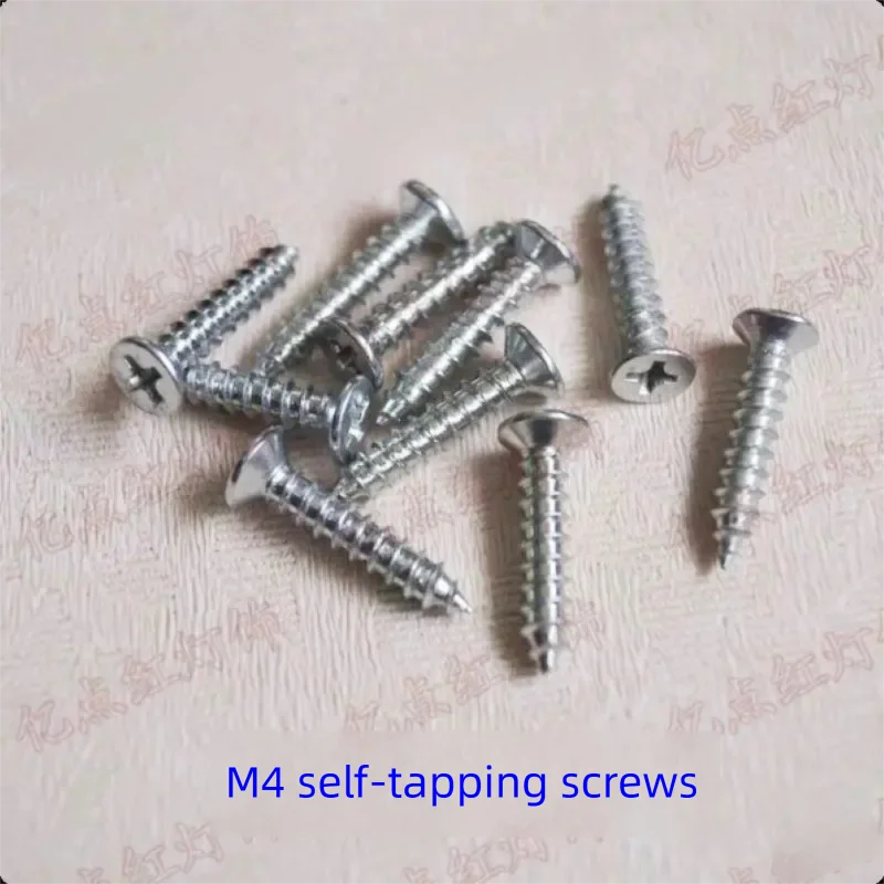 4mm Self Tapping Screw Surface Mounted Lights M4 Screws Machine Screws M4 for E14 E27 E40 Aging Lamp Holder LED Lamp Tube Clips