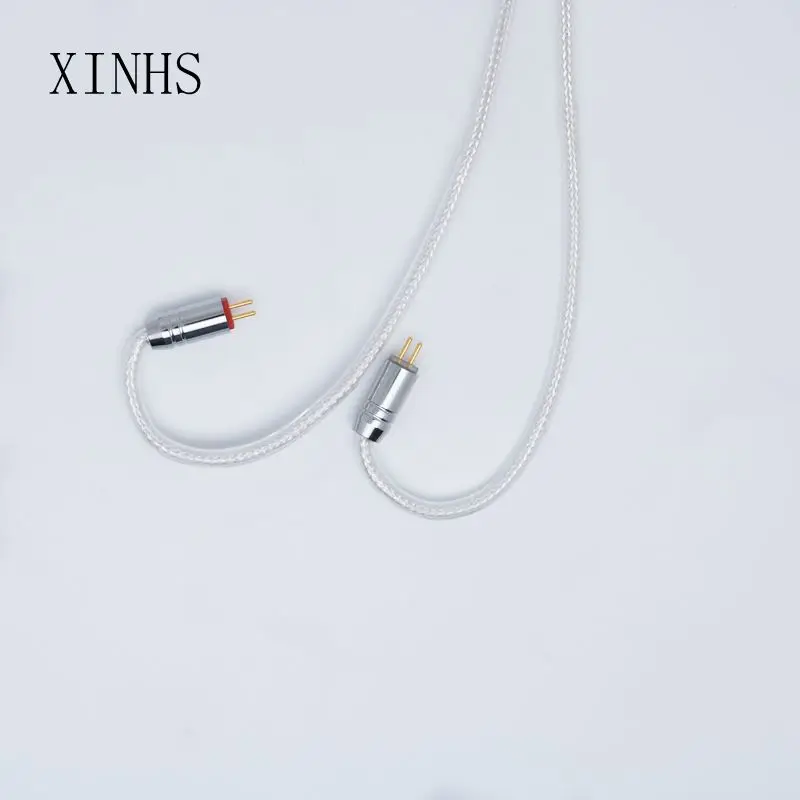سماعات أذن سلكية Xinhs مع طلاء فضي ، سماعات أذن نحاسية كريستالية مفردة ، مطلية بالفضة ، mmcx/0.78mm2pin ، لـ artti r2 hifi ، داخل الأذن