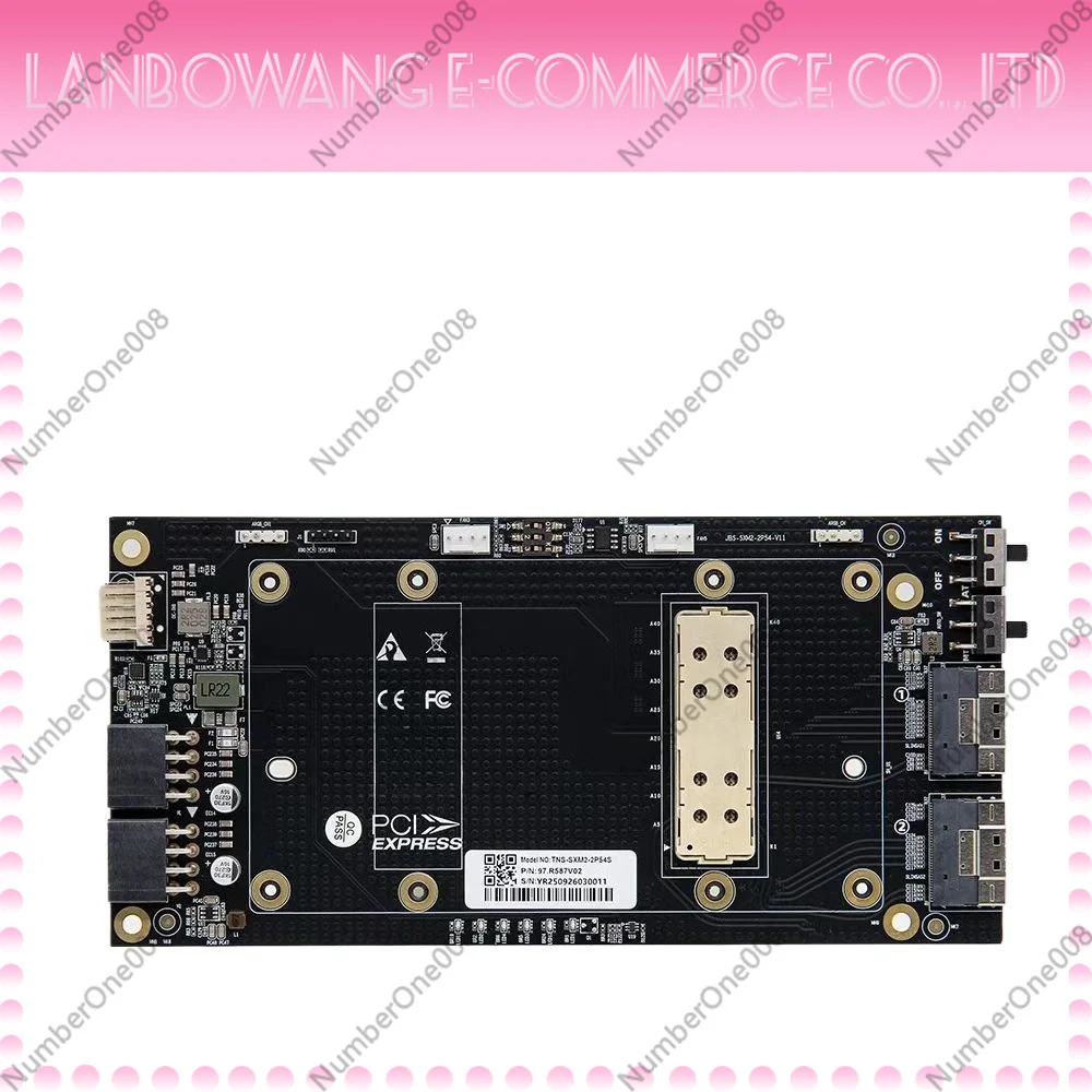 For NVIDIA Tesla V100 SXM2 Adapter Board, PCIe x16 Single Channel SFF-8654 Interface for External GPU Enclosure
