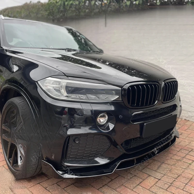 X5 F15 25d 35i 50i M50d Sport 2013-2018 Front Bumper Sp Lip Diffuser Spoiler Protector 4Pcs Upgrade Body Kit