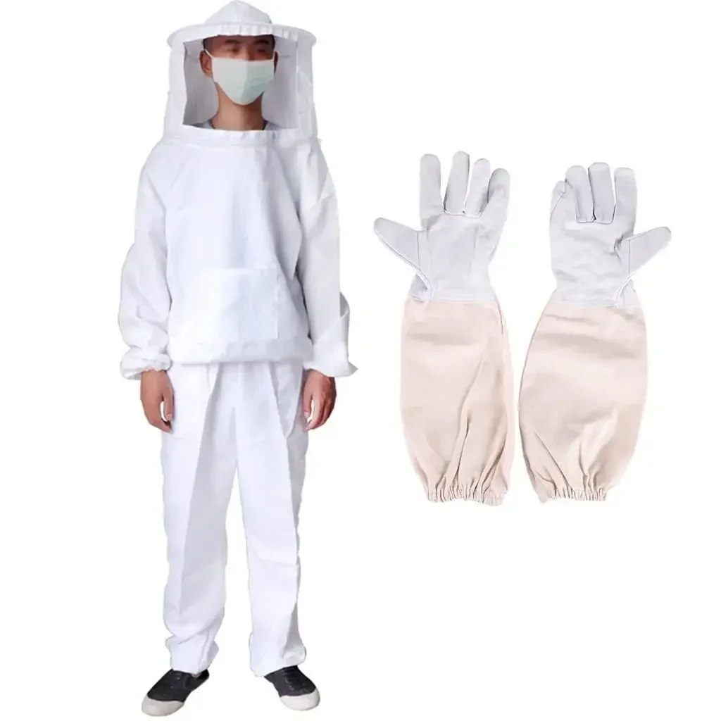 

DurableExport Type Split Body Anti Bee Suit Suit Pants Sheepskin Gloves White Bee Protective Suit