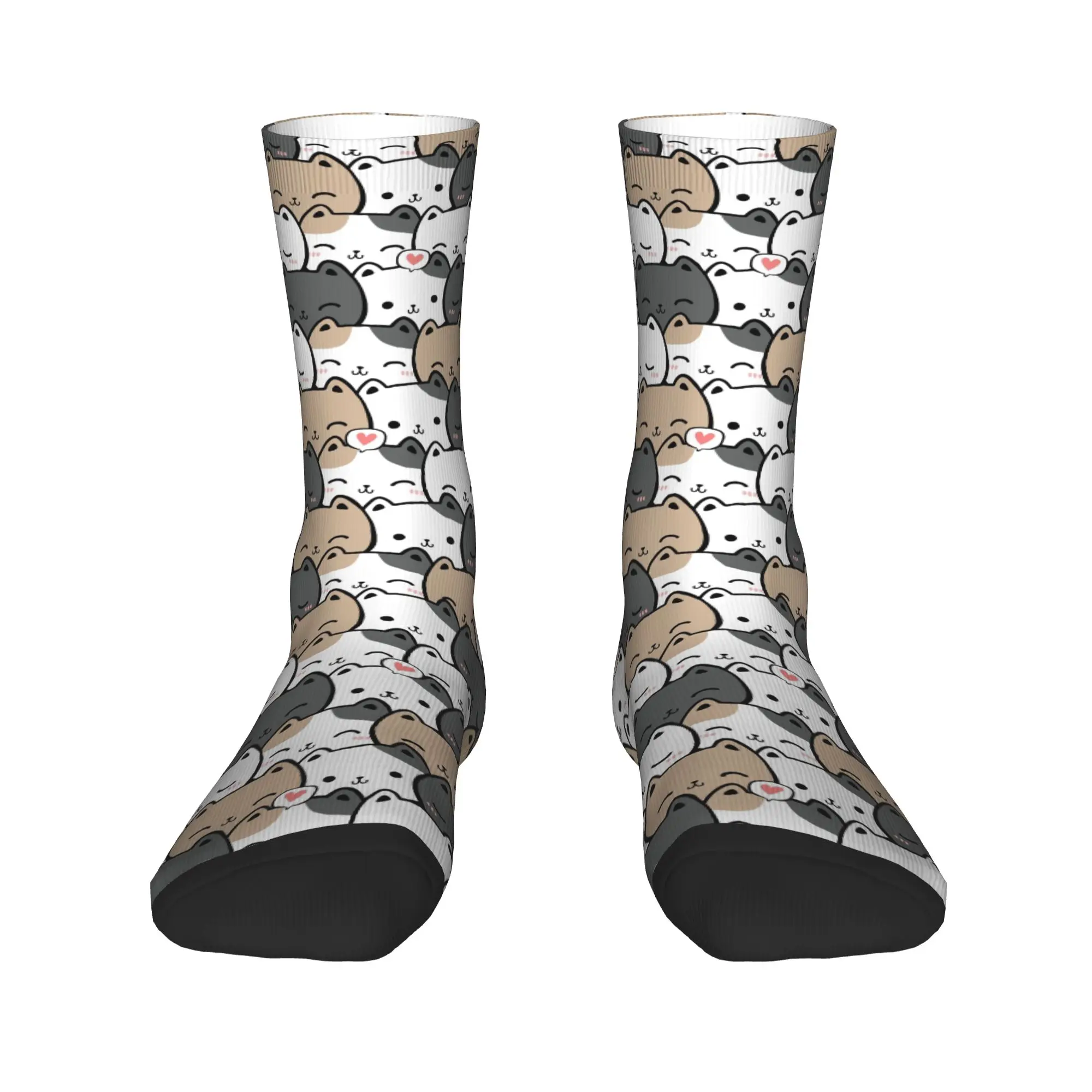 

Мужские носки с милым котенком и котом, модные женские носки унисекс с 3D принтом