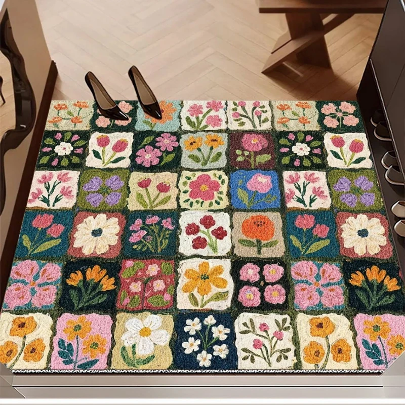 Trimmable Entrance Door Mat New Silk Ring Special Non Wash Entrance Foot Mat for Outdoor and Indoor Use Rug Stain-resistant