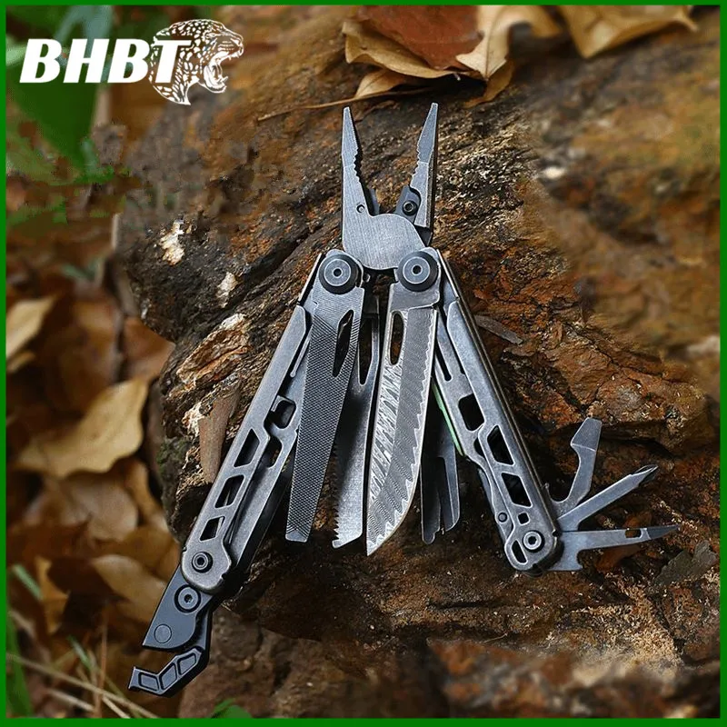 

BHBT 15 in 1 Multi Tool Pliers with Damascus Knife Multi-function Wrench Folding EDC Outdoor Camping Survival Tools