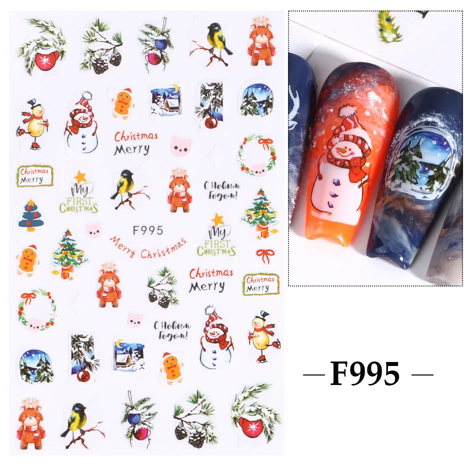 ثلج عيد الميلاد احتفالي الاكريليك مسحوق مسمار الفن شجرة الشتاء تحت عنوان الأحمر سانتا كلوز لعطلات الشتاء صالونات الأظافر عيد الميلاد