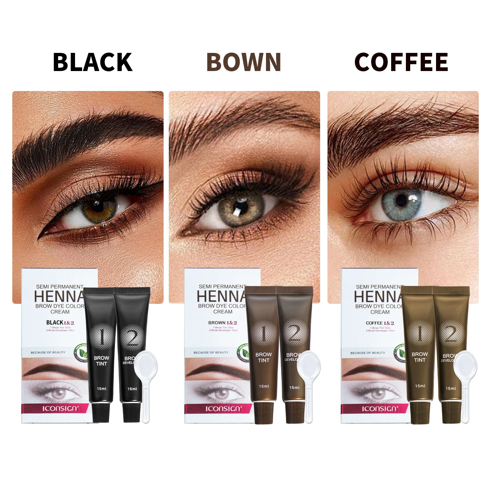 Lash Lift Kit & Brow Tint Kit，Pro Eyelash Perm Kit，Black Dye Brow and Lashes 3 in 1 Set，Quick Lifting Curler Semi-Permanent