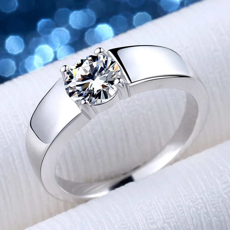 charms 925 Sterling Silver Rings For Women stunning Shining crystal size 7/8/9/10 Fashion wedding Jewelry Christmas Gifts