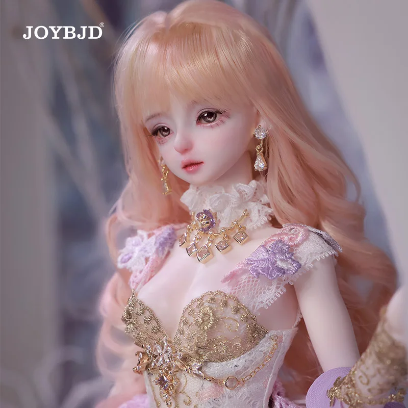 

Joybjd 1/4 Euterpe Bjd Doll FullSet with Garnet Body Messenger of Spring Fantasy Violet Romantic Court Style Ball Joins Doll