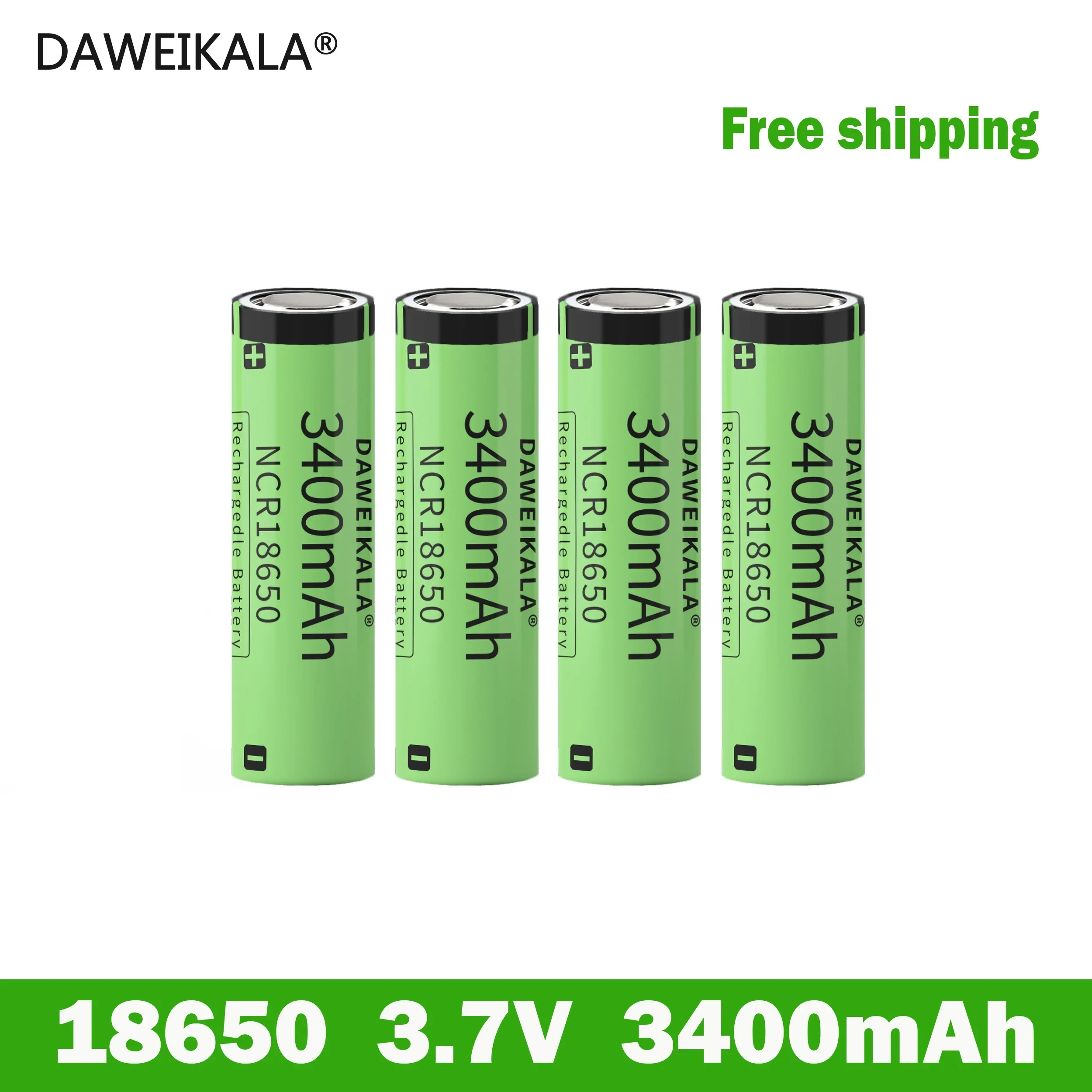 Daweikala 18650 3,7 V 3400mAh 10A Entladung Lithium-Li-Ion Batterie Zelle Tiefe Zyklus Zylindrischen Für Ebike Batterie Pack ETC