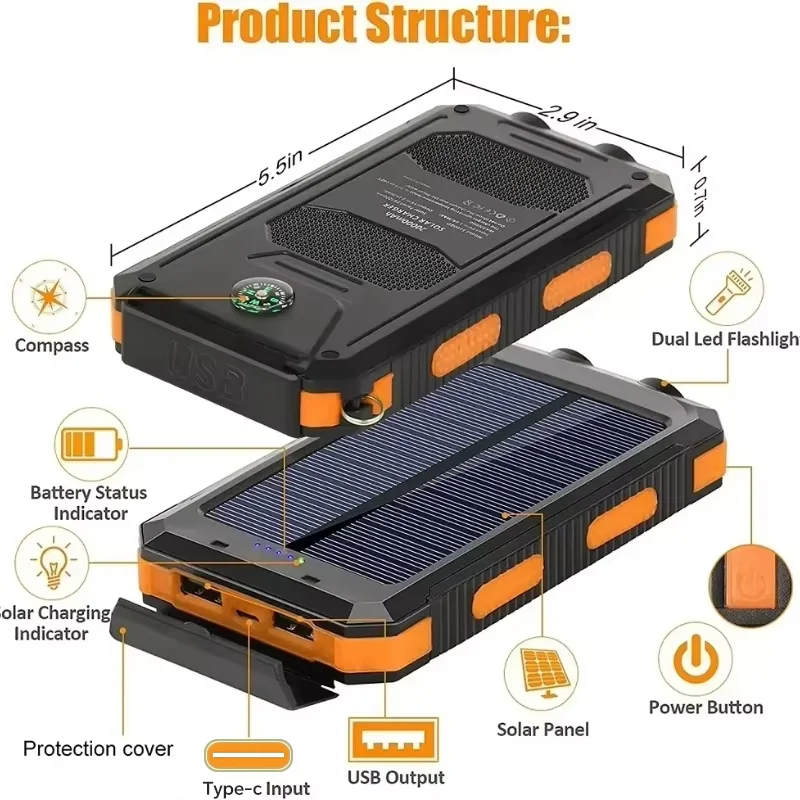 Xiaomi 200000 باور بانك يعمل بالطاقة الشمسية بقدرة mAh، شاحن محمول ذو سعة كبيرة متوافق مع شحن سريع للغاية بقدرة 120 وات لهاتف iPhone Samsun Huawei
