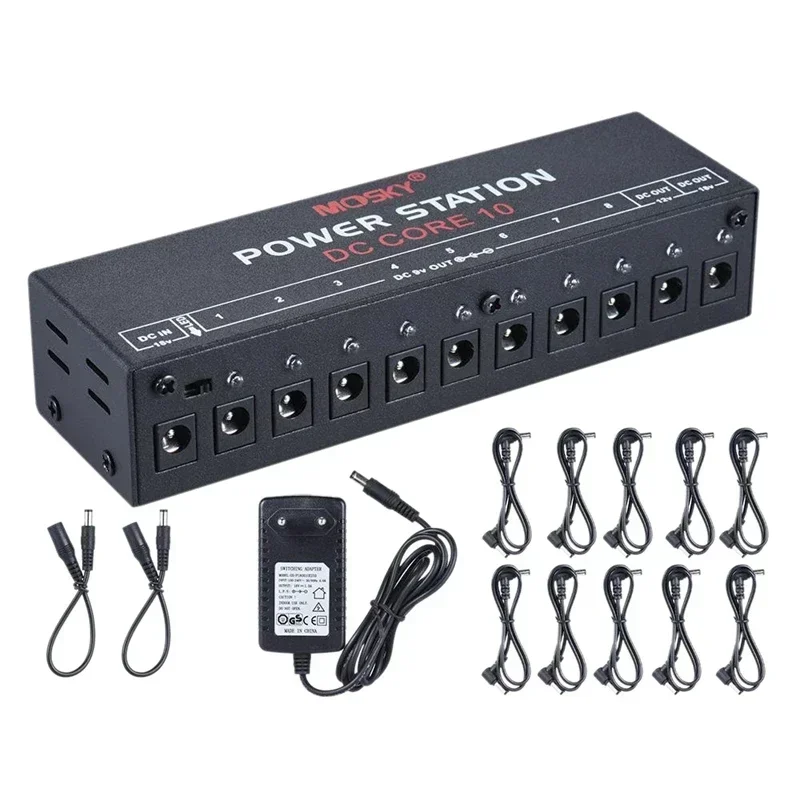 DC-CORE10 Mini Guitar Effect Power Supply for 9V 12V 18V Ten Isolated Outputs Compact Portable Guitar Parts & Accessorie