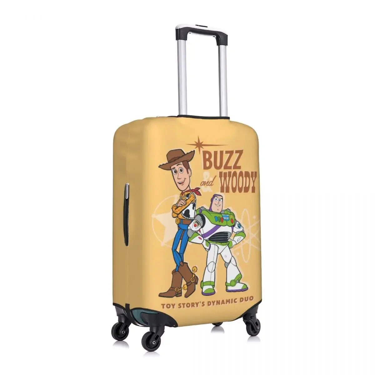 Cubierta de equipaje de viaje personalizada Toy Story Woody y Buzz, Protector de maleta a prueba de polvo, apto para 18-32 pulgadas