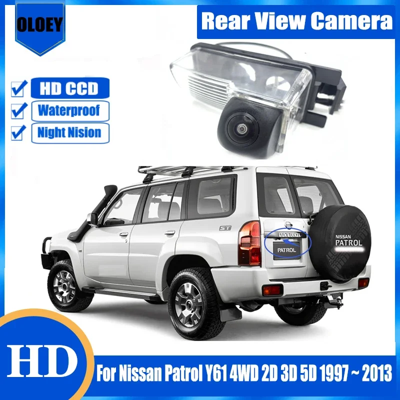 HD rear camera For Nissan Patrol Y61 4WD 2D 3D 5D 1997 ~ 2013 Night vision Parking Reversing Camera / license plate camera