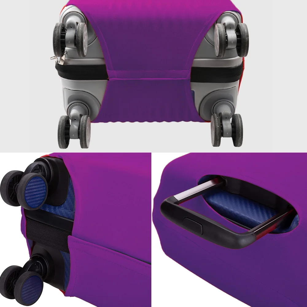 Funda de maleta de viaje con patrón de texto, funda protectora de equipaje de viaje elástica plegable para equipaje de 18 \