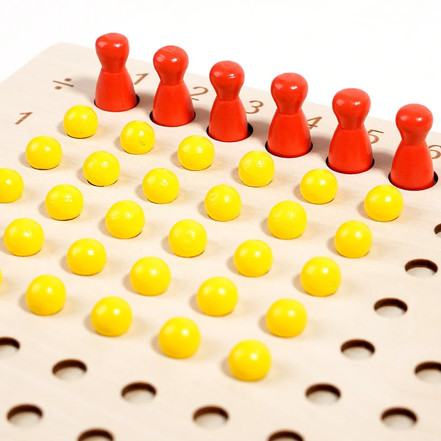 수학 곱셈 보드 몬테소리 나무 장난감 어린이 유치원 학습 교육 보드 게임 장난감 계산 교육 보조 도구