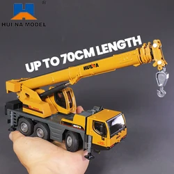 Huina 1702 Alloy Crane Model 1:50 70Cm Simulation Cars Trucks Construction Engineering Collection Toys for Kids Children's Gift