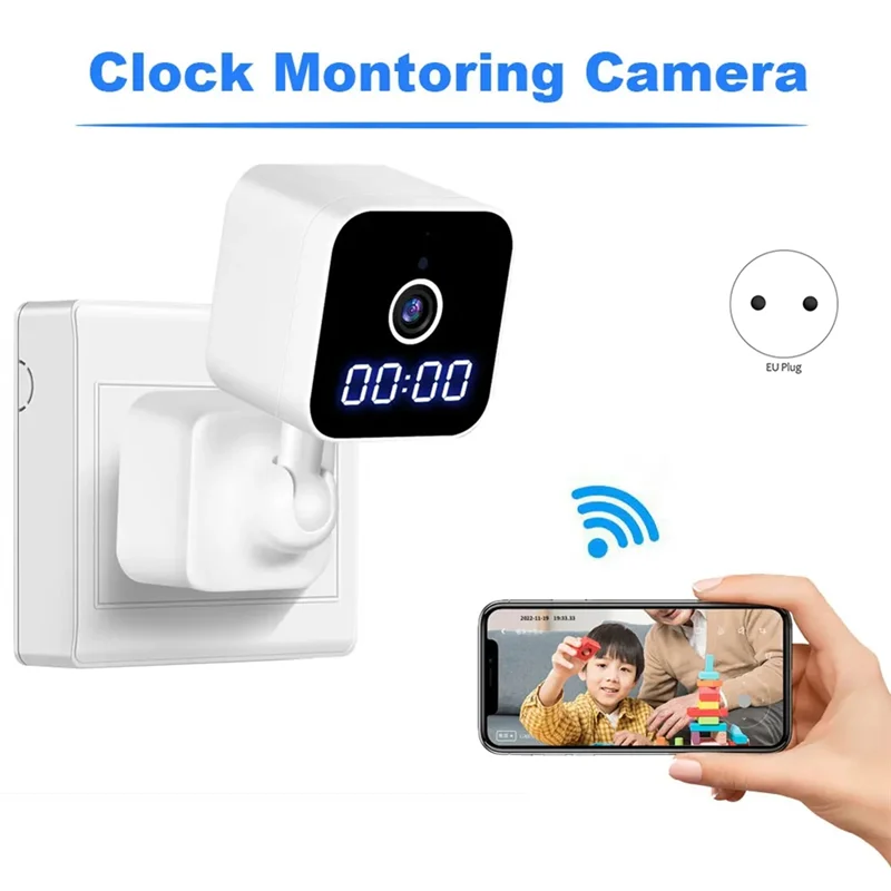 Clock Monitoring Camera 1080P Mini Wifi Surveillance Cam With Night Vision And Sound Detection Way Audio Siren